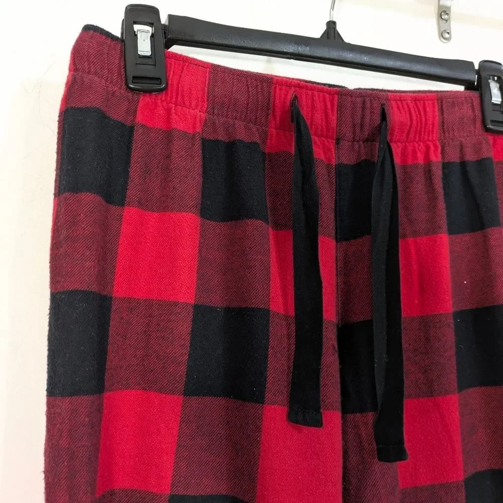 Old Navy Flannel Buffalo Check Plaid Pants - Red & Black - Size XS Mens Unisex